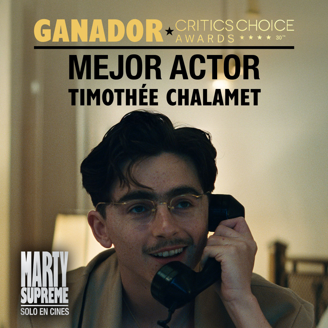 Timothée Chalamet - Ganador Mejor Actor Critics Choice
